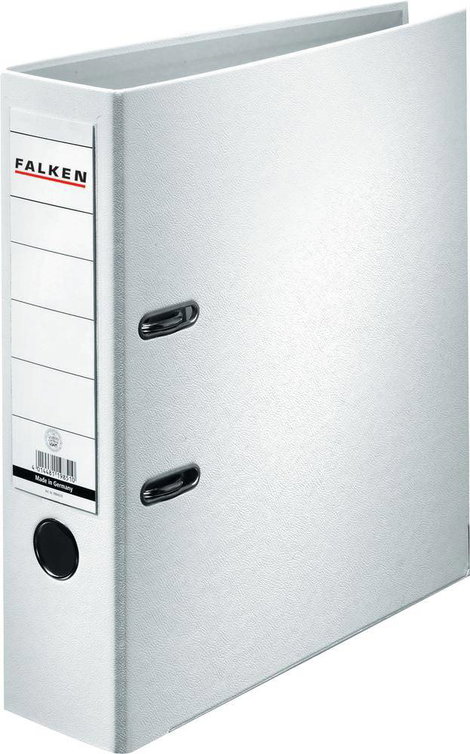 Falken Iratrendezők PP-Color DIN A4 Hátlap szélesség: 80 mm Fehér 2 kengyel 9984030