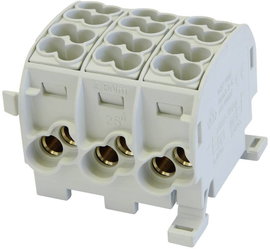HoraeTec 080130-0-4 Fővezeték elágaztató kapocs Szürke 3 pólusú 25 mm² Vezeték típus = L