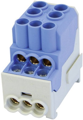 HoraeTec 080010-1-4 Alelosztó tömb Kék 1 pólusú