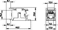 Telegärtner J00029K0036 RJ45 beépíthető modul Keystone CAT 6A 2. kép