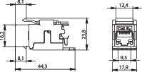 Telegärtner J00029K0036 RJ45 beépíthető modul Keystone CAT 6A 3. kép