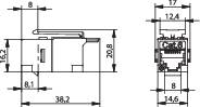 Telegärtner J00029A0061 RJ45 beépíthető modul Keystone CAT 6 3. kép