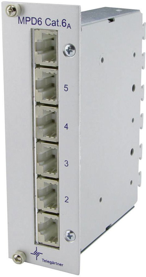 Telegärtner J02021A0054 6 port Hálózati patchpanel CAT 6A 3 ME