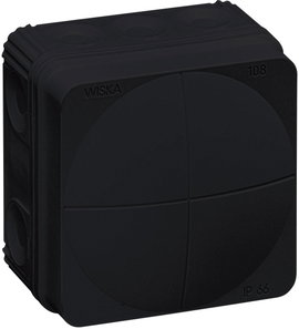 Wiska 10061999 Leágaztató doboz (H x Sz x Ma) 76 x 76 x 51 mm Fekete IP66 1 db