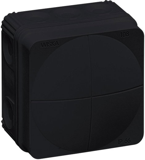Wiska 10061999 Leágaztató doboz (H x Sz x Ma) 76 x 76 x 51 mm Fekete IP66 1 db