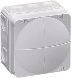 Wiska 10060522 Leágaztató doboz (H x Sz x Ma) 76 x 76 x 51 mm Élénk szürke (RAL 7035) IP66 1 db