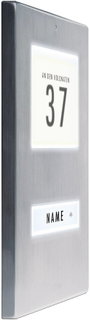 m-e modern-electronics KT 1-EG Csengőgomb Címzés mezővel, Névtáblával 1 részes Nemesacél 12 V/1 A 3. bélyegkép