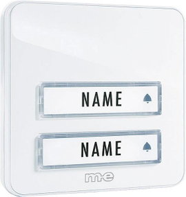m-e modern-electronics KTA-2 W Csengőlemez Névtáblával 2 részes Fehér 12 V/1 A