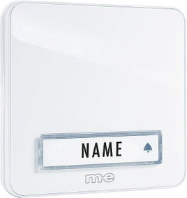 m-e modern-electronics KTA-1 W Csengőlemez Névtáblával 1 részes Fehér 12 V/1 A