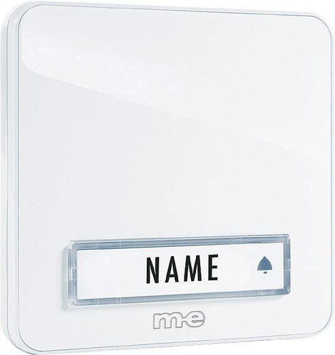 m-e modern-electronics KTA-1 W Csengőlemez Névtáblával 1 részes Fehér 12 V/1 A