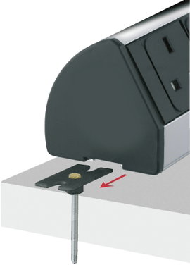 EVOline 159909038200 Rögzítő készlet, asztallapra szereléshez 1 készlet