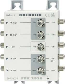 Kathrein EBX 2520 SAT elosztó 2 részes 5 - 862 MHz, 950 -2150 MHz