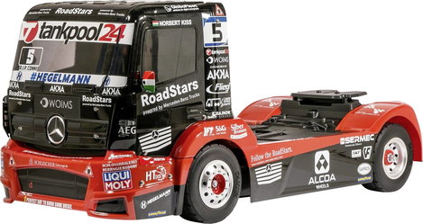 Tamiya 1:14 RC modell teherautó Elektro Teherautó Racing Truck Tankpool 24 Brushed 4WD építőkészlet