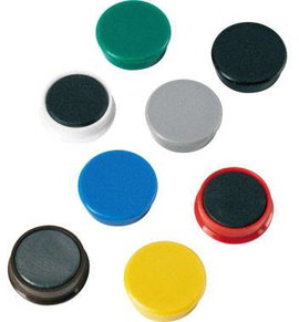 ALCO Mágnes Magnet (Ø x Ma) 38 mm x 13.5 mm Kerek Különböző színű 10 db 6848V26