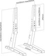 My Wall HP 35 L TV talp 33,0 cm (13) - 94,0 cm (37) Padlóállvány, Állítható magasságú 4. bélyegkép