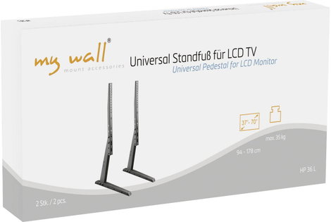 My Wall HP 36 L TV talp 94,0 cm (37) - 177,8 cm (70) Állítható magasságú, Merev, Padlóállvány 2. kép