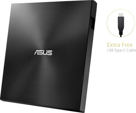 Asus SDRW-08U9M-U DVD író, külső Retail USB-C® Fekete 3. kép