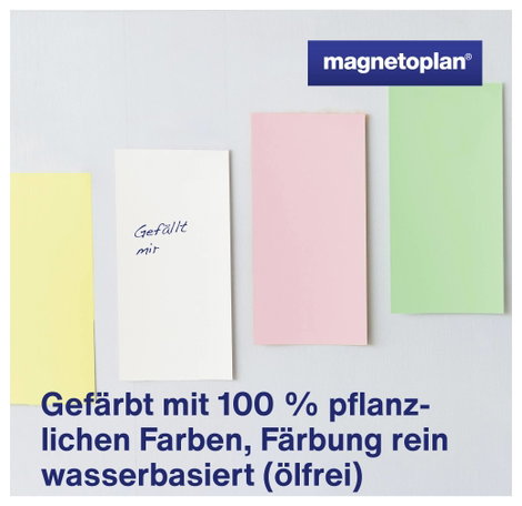 Magnetoplan Moderationskarte Előadói kártyák Különböző színű Négyszögletes 200 mm x 95 mm 250 db 4. kép
