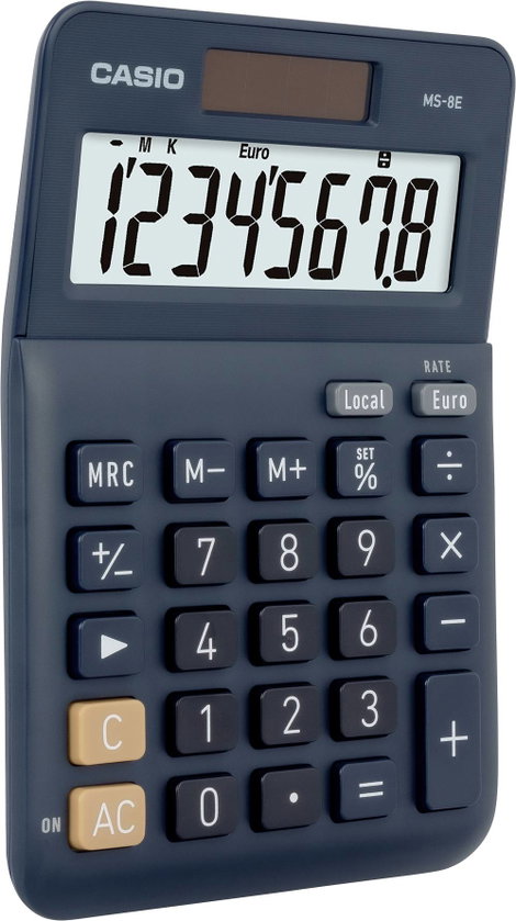 Casio MS-8E Asztali számítógép Napenergiával üzemeltetett Sötétkék Kijelző (számjegy): 8 4. kép