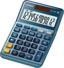 Casio MS-120EM Asztali számítógép Napenergiával üzemeltetett Kék Kijelző (számjegy): 12