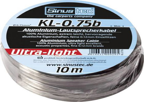 Sinustec KL-0,75b Autó HiFi végfok csatlakozó készlet