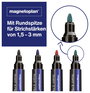 Magnetoplan Pro+ 12281 Táblafilc készlet Fekete, Kék, Piros, Zöld 4 db 6. bélyegkép