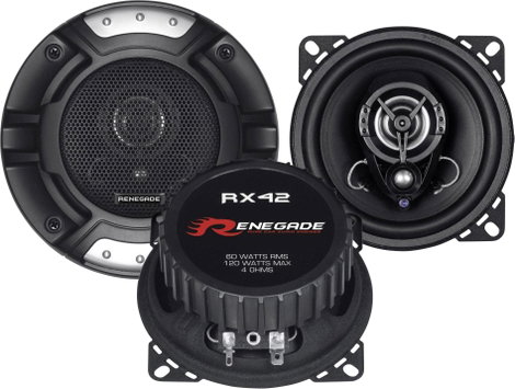 Renegade RX42 2 utas koaxiális beépíthető hangszóró 120 W Tartalom: 1 pár