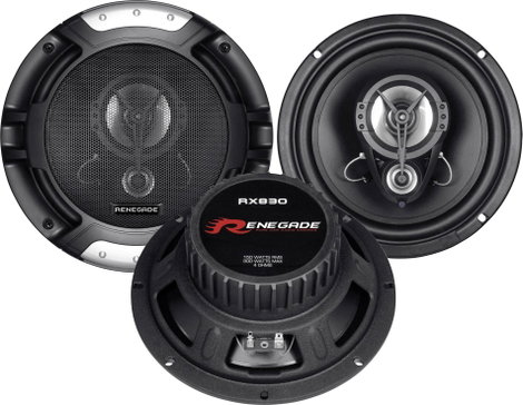 Renegade RX830 3 utas triaxiális beépíthető hangszóró 300 W Tartalom: 1 db