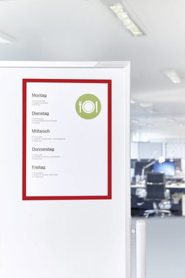 Magnetoplan 1130306 magnetofix Mágneses keret DIN A4 Piros 5 db