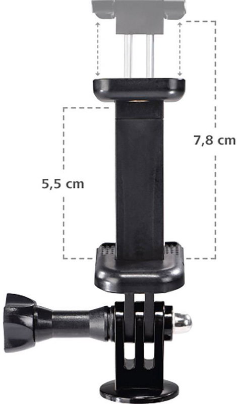 Hama Asztali állvány 1/4 col Munkamagasság=20 - 90 cm Fekete Okostelefon-tartóval 9. kép