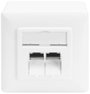 Digitus DN-9006/B5-N Hálózati csatlakozódoboz Falra szerelhető CAT 6 2 port Tiszta fehér 2. bélyegkép