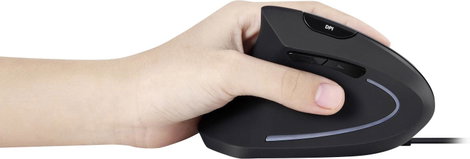 Perixx Perimice-513L Ergonomikus egér USB Optikai Fekete 5 Gombok 2000 dpi Ergonómikus 2. kép