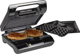 Princess 01.117002.01.001 Kontakt grill Elektromos Visszajelző lámpa, Tapadásmentes bevonat Fekete