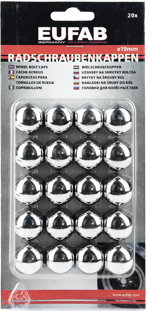 Eufab 15231 Szelepsapka Alkalmas 19 mm Króm Fém 2. kép