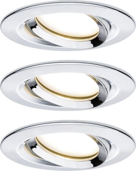 Paulmann Nova Plus Fürdőszobai beépíthető lámpa 3 részes készlet LED LED 20.4 W IP65 Króm