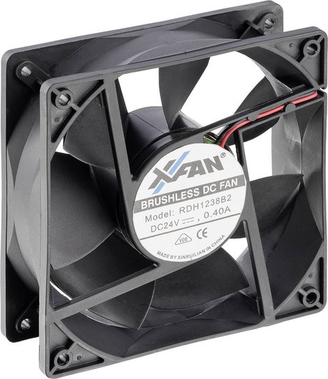 X-Fan RDH1238S Axiális ventilátor 24 V/DC 217.8 m³/óra (H x Sz x Ma) 120 x 120 x 38 mm