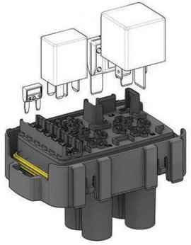 MTA Fuse/Relay Hol Maxi Micro Relay WP Biztosíték-/relétartó 1 db