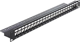 Delock 43277 24 port Hálózati patchpanel 483 mm (19) Szereletlen 1 ME