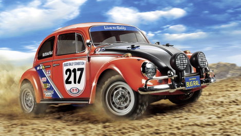 Tamiya 1:10 RC modellautó Elektro Közúti modell VW Beetle Rallye Brushed 4WD építőkészlet MF-01X 2. kép