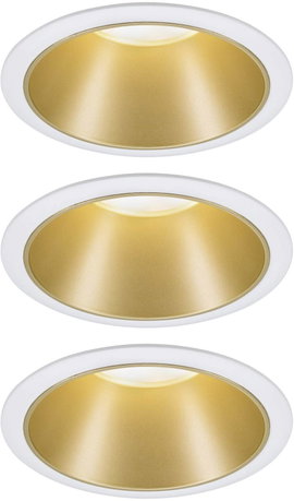 Paulmann 93406 Cole Coin Beépíthető lámpa 3 részes készlet LED 6.50 W Fehér, Arany