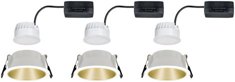 Paulmann 93406 Cole Coin Beépíthető lámpa 3 részes készlet LED 6.50 W Fehér, Arany 4. kép