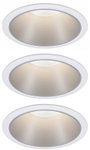 Paulmann 93410 Cole Coin Beépíthető lámpa 3 részes készlet LED 6 W Fehér, Ezüst bélyegkép
