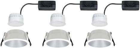 Paulmann 93410 Cole Coin Beépíthető lámpa 3 részes készlet LED 6 W Fehér, Ezüst 5. kép