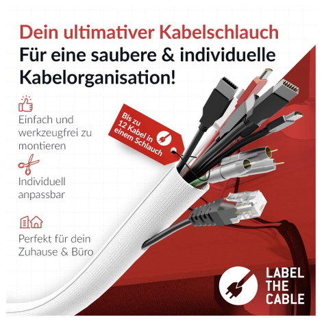 Label the Cable PRO 5120 19 coll Kábeltömlő Fehér 7. kép