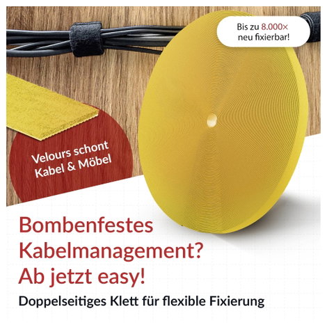 Label the Cable PRO 1240 19 coll Tépőzár Sárga 4. kép