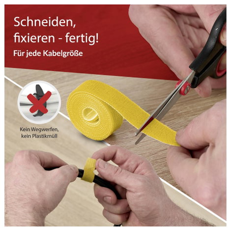 Label the Cable PRO 1240 19 coll Tépőzár Sárga 6. kép