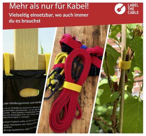 Label the Cable PRO 1240 19 coll Tépőzár Sárga 7. kép