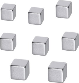 BE! Board Neodym mágnes B3101 (Sz x Ma x Mé) 10 x 10 x 10 mm Kocka Ezüst 8 db B3101