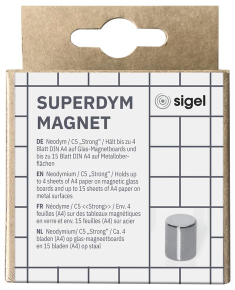 BE! Board Neodym mágnes B3103 (Ø x Ma) 8 mm x 10 mm Henger Ezüst 8 db B3103 4. kép