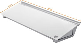nobo Üveg-üzenőfal Diamond Glass Memo Desktop (Sz x Ma) 458 mm x 60 mm Briliáns fehér Lerakóval, Táb